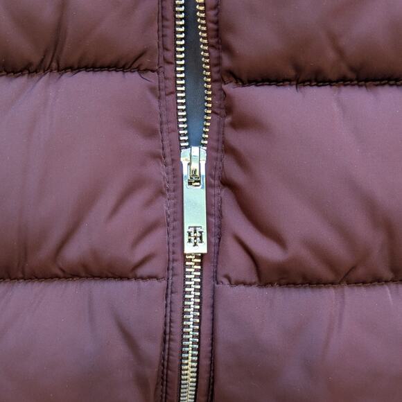Tommy Hilfiger Womens Auburn Plum Puffer Vest Full Zip Polyester Size Small S - Picture 3 of 6